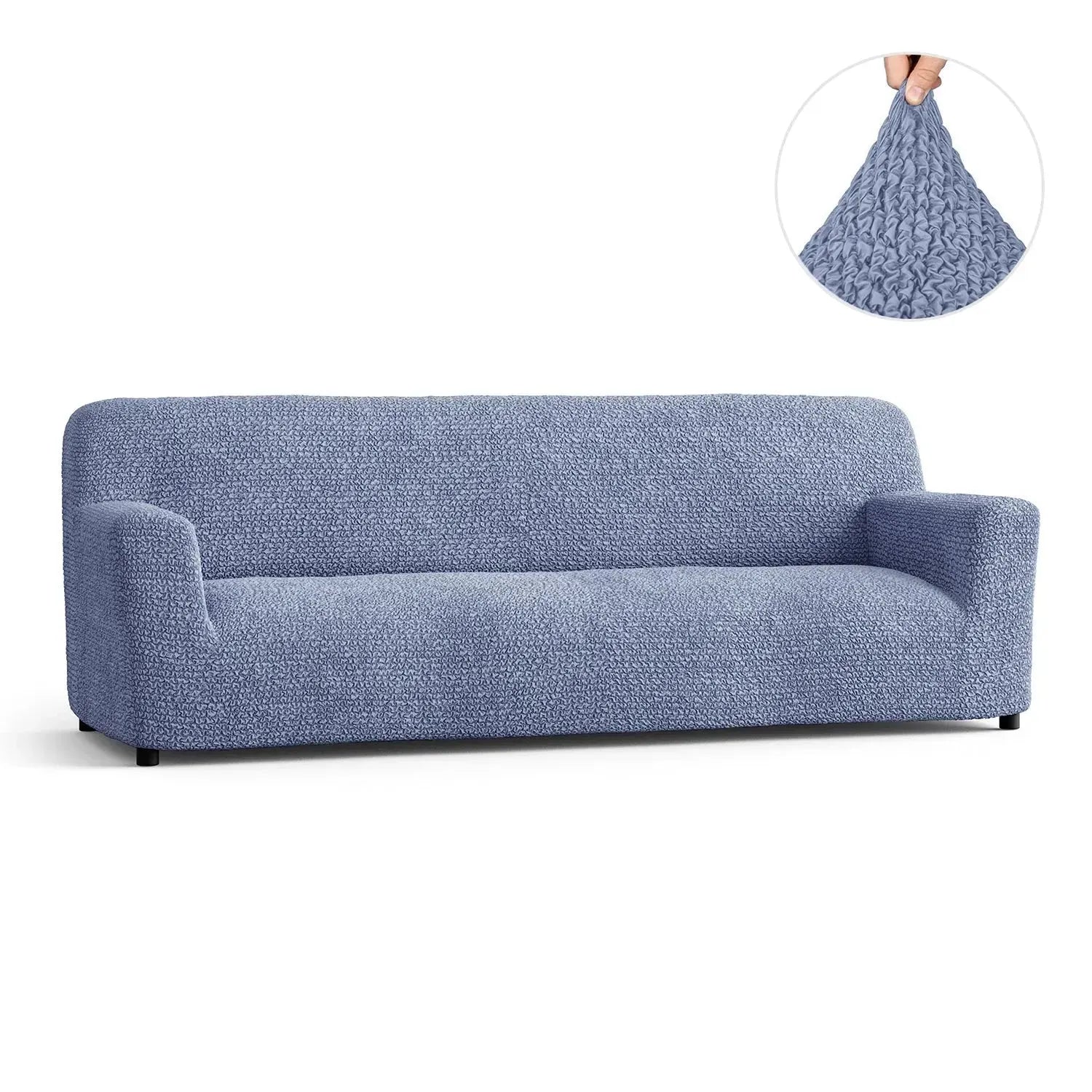 Blue Microfibra Sofa Slipcover