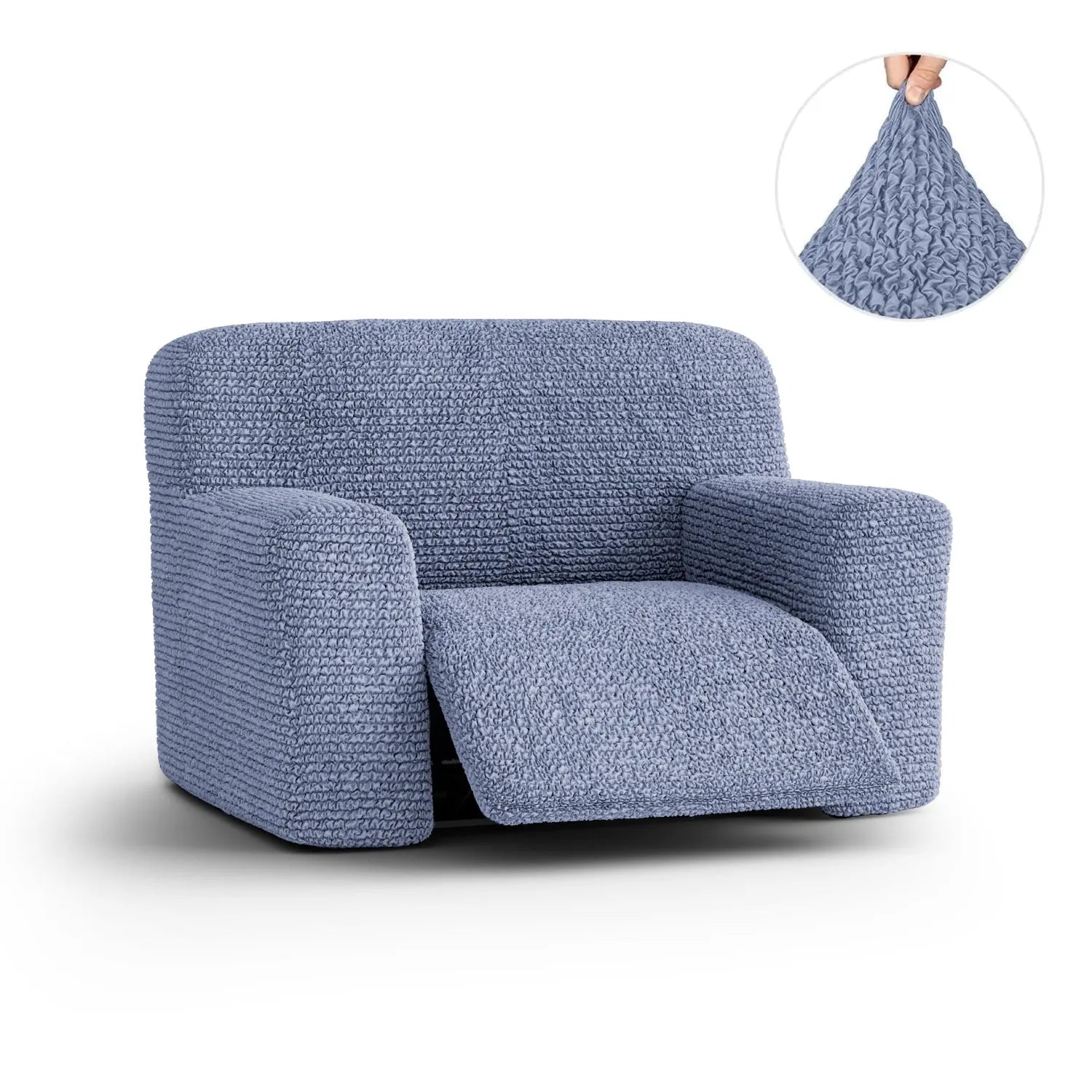 Blue Microfibra Recliner Slipcover
