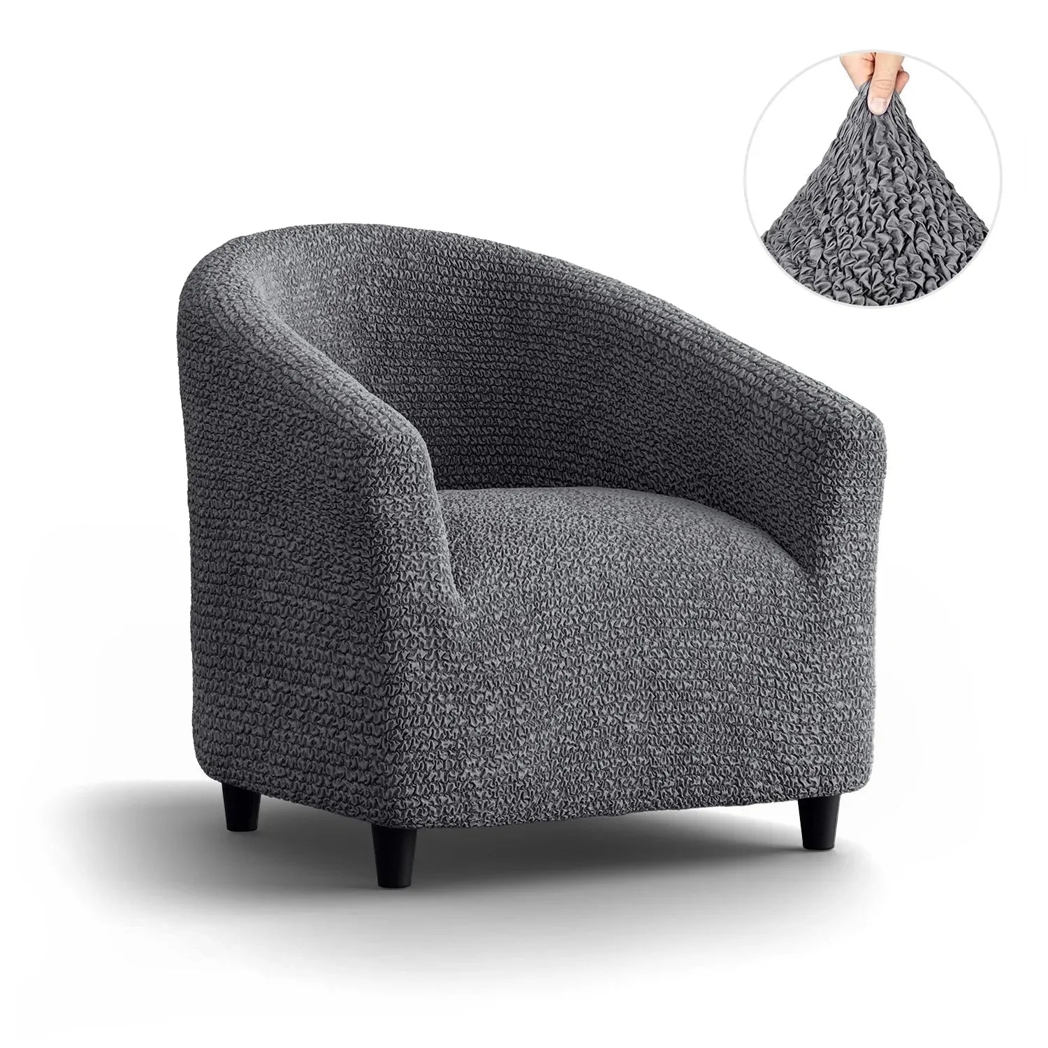 Dark Gray Microfibra Armchair Slipcover
