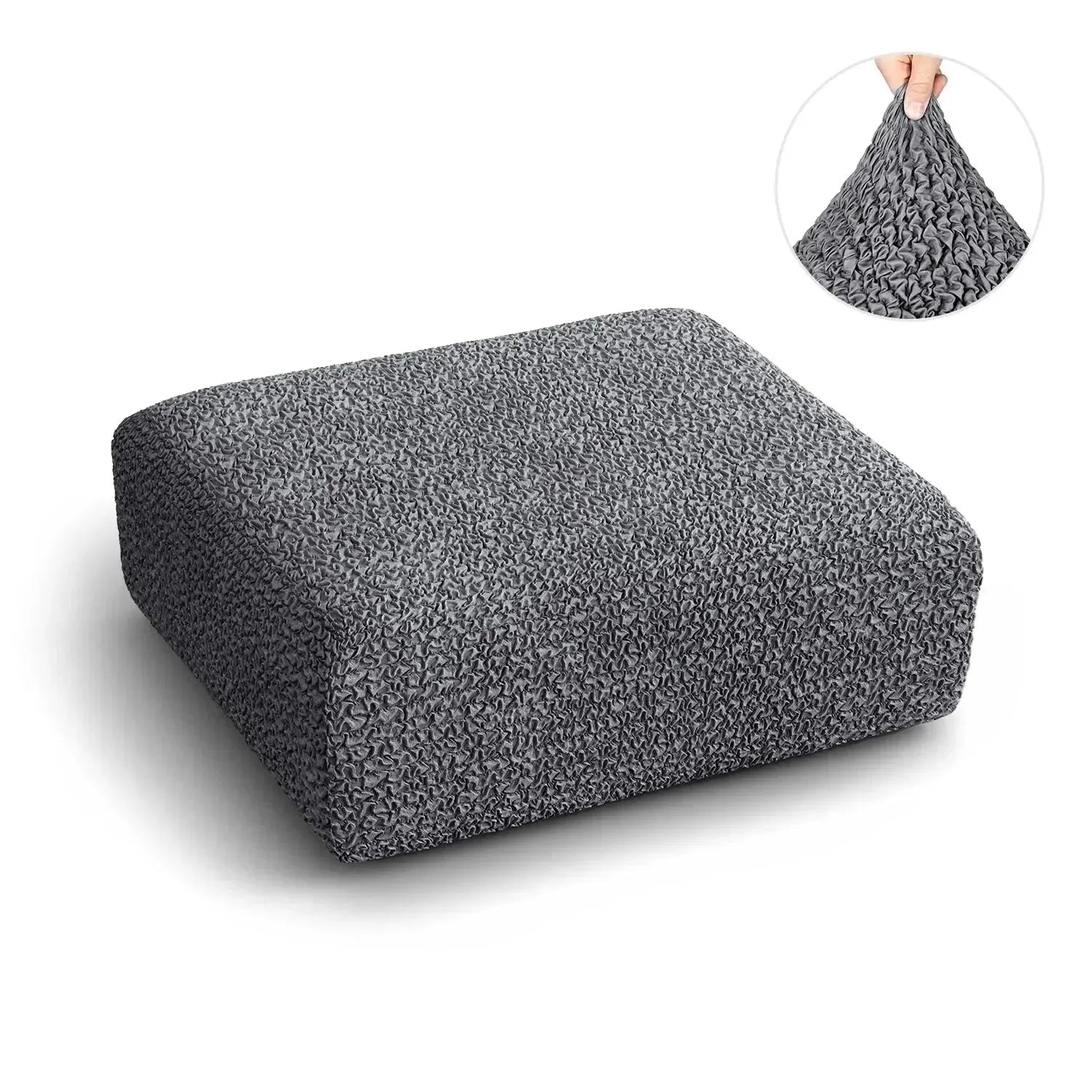 Dark Gray Microfibra Seat Cushion Slipcover