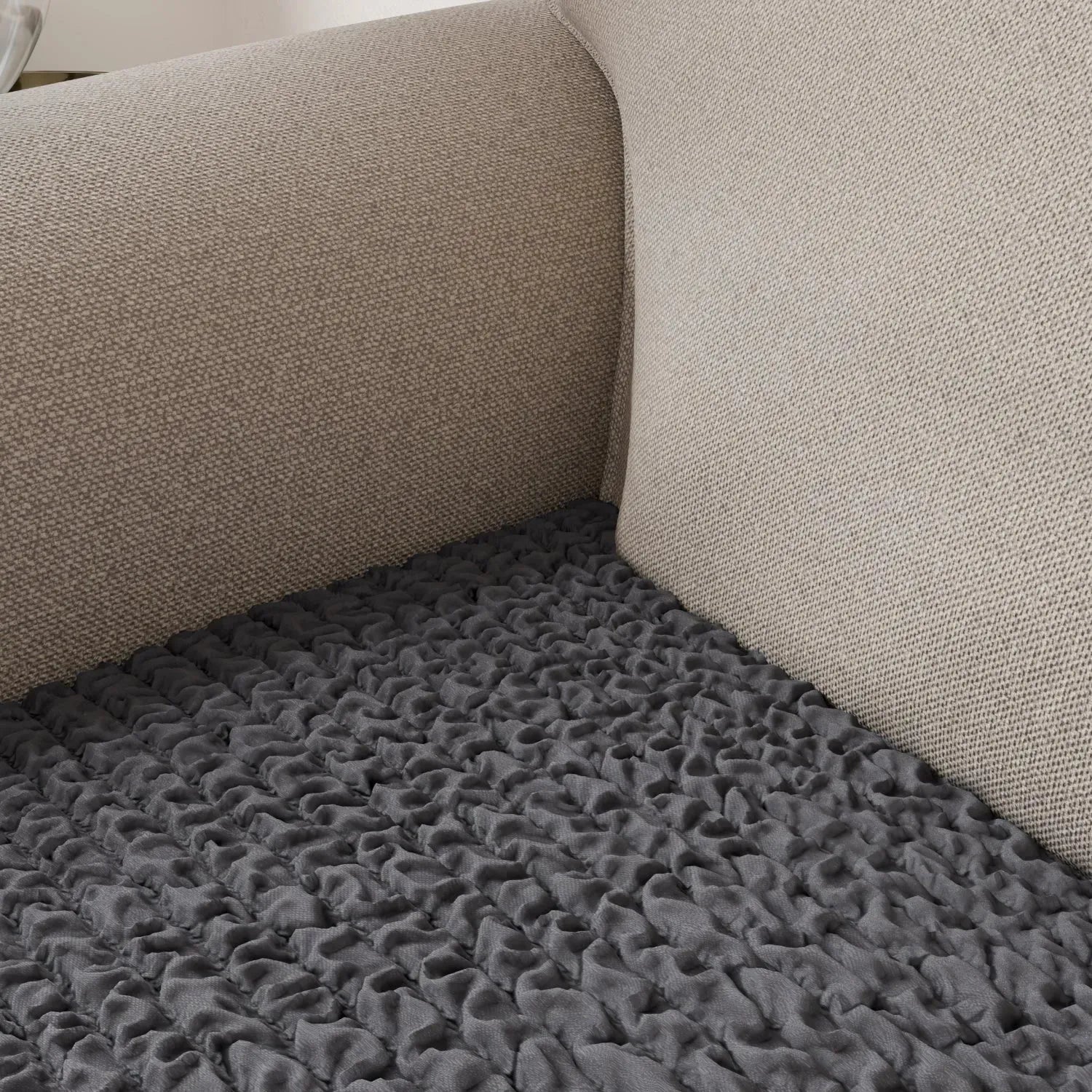 Dark Gray Microfibra Seat Cushion Slipcover