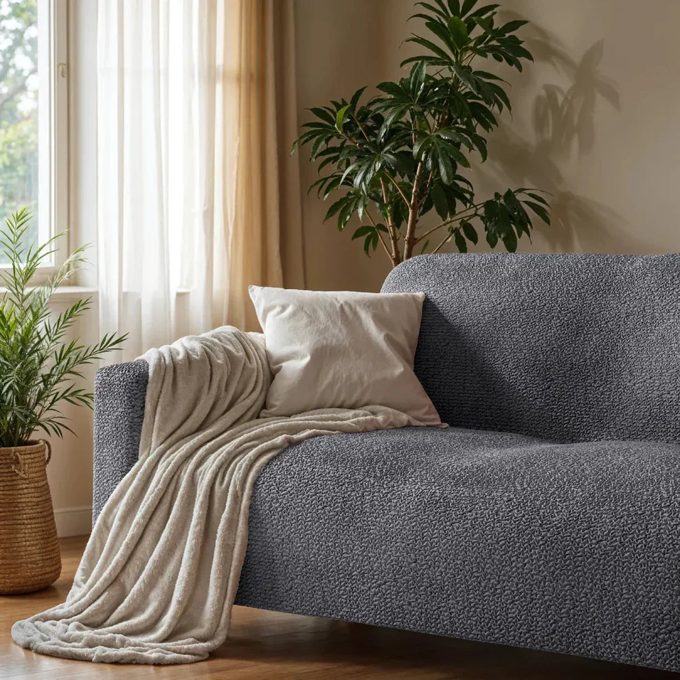 Dark Gray Microfibra Sofa Slipcover