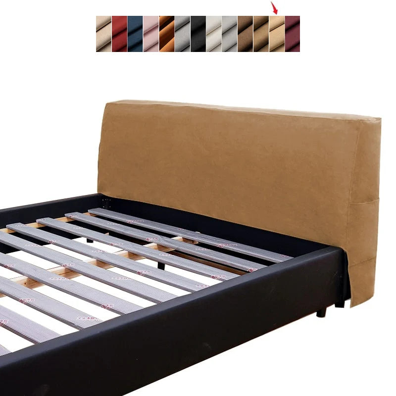 Bed Headboard Cover | Sienna Velour - Camel