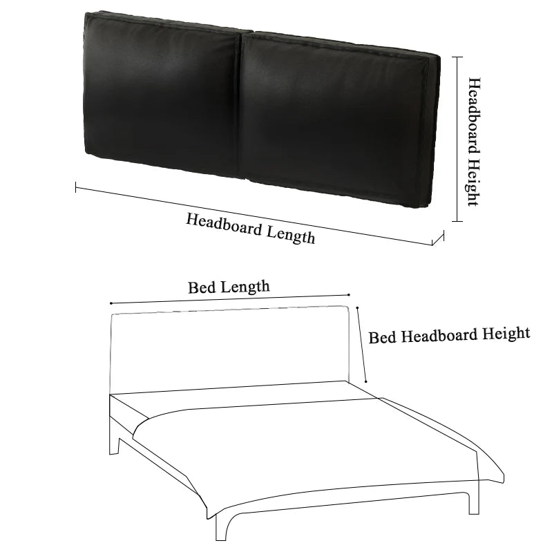 Bed Headboard Cover with Large Cushion | Terravia HB-15