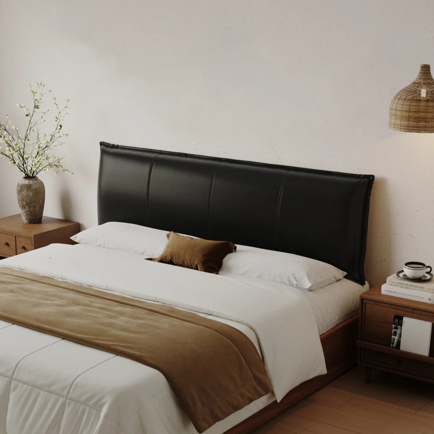 Bed Headboard Cover with Large Cushion | Terravia HB-27