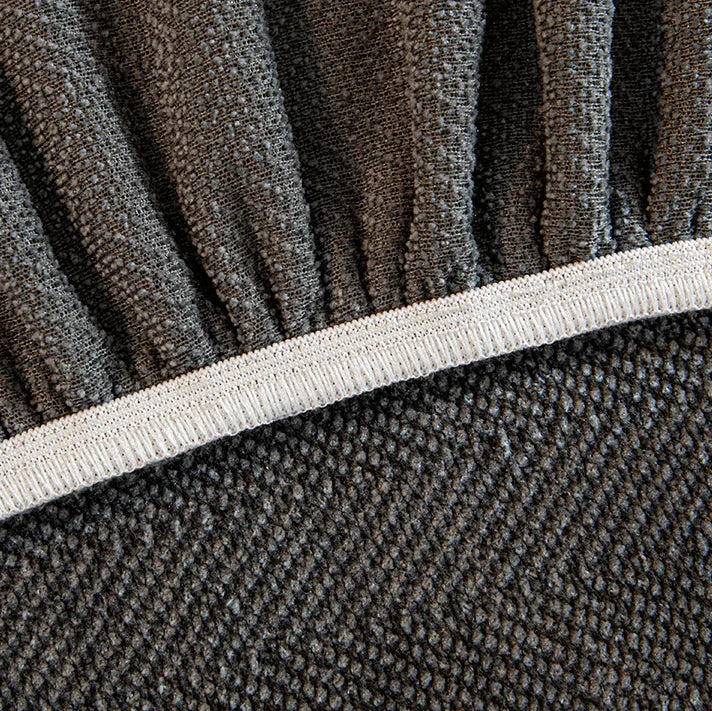 Chenille Solid Woven Stretch Sofa Cushion Cover - Dark Grey