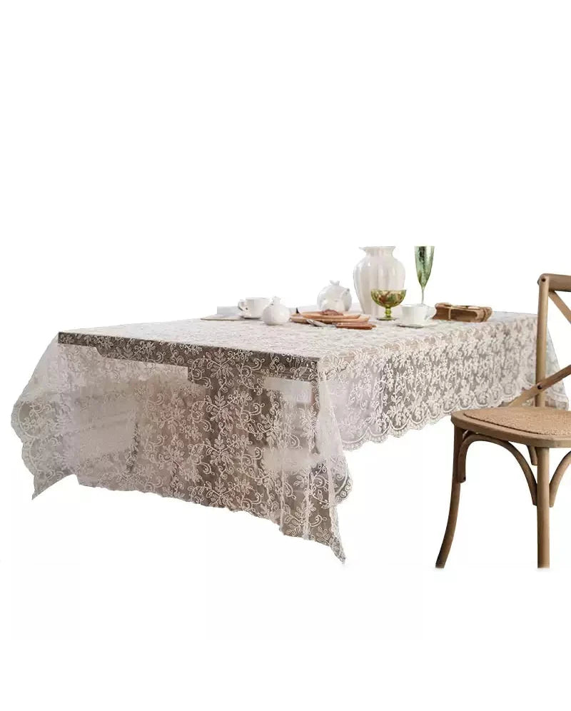 Mantel bordado para mesa de comedor | YM·Encaje de celebridades·Retro francés
