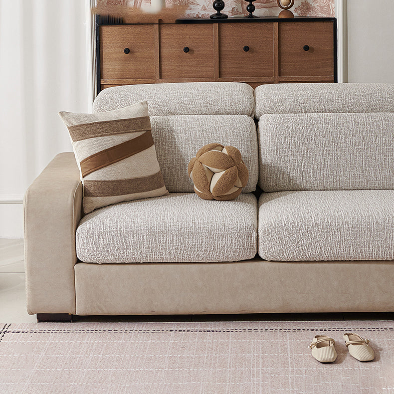 Chenille Solid Woven Stretch Sofa Cushion Cover - Khaki