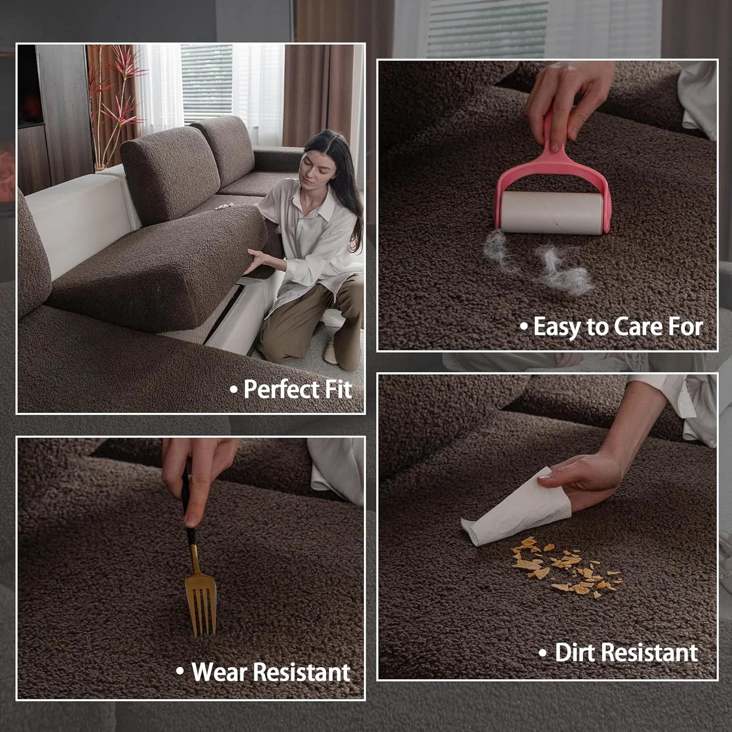 Veludon marron (Coussin)