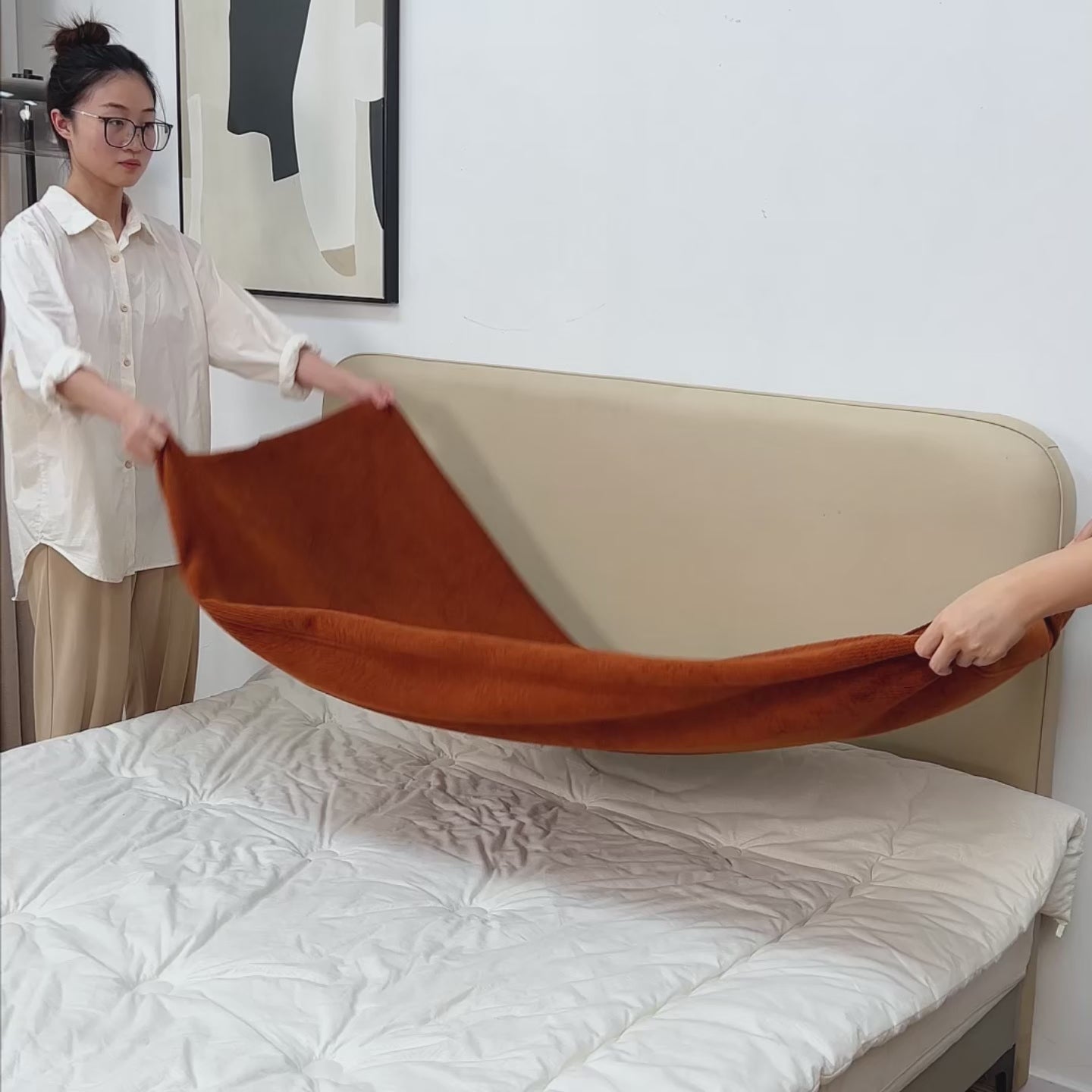 Bed Headboard Cover | Performance Antimicrobial Chenille - Amber Brûlée
