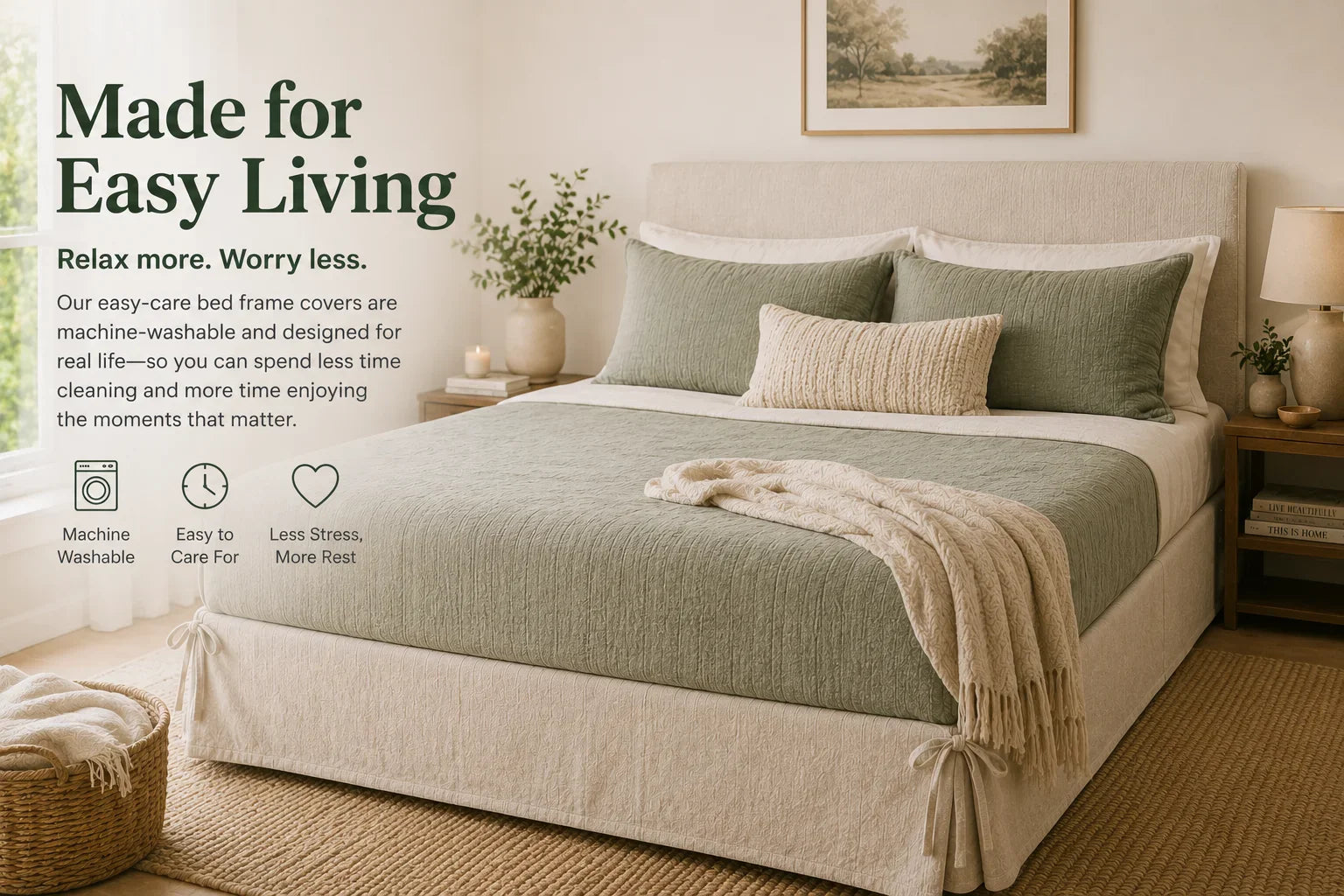 Bed Covers Made for Easy Living