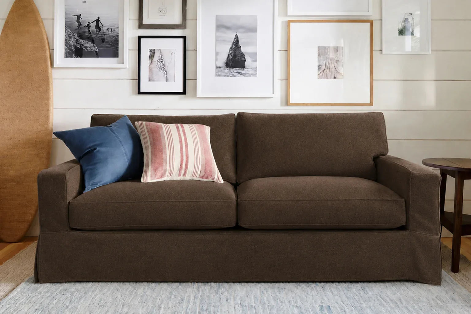Luna Italian Matte Velvet custom sofa slipcover