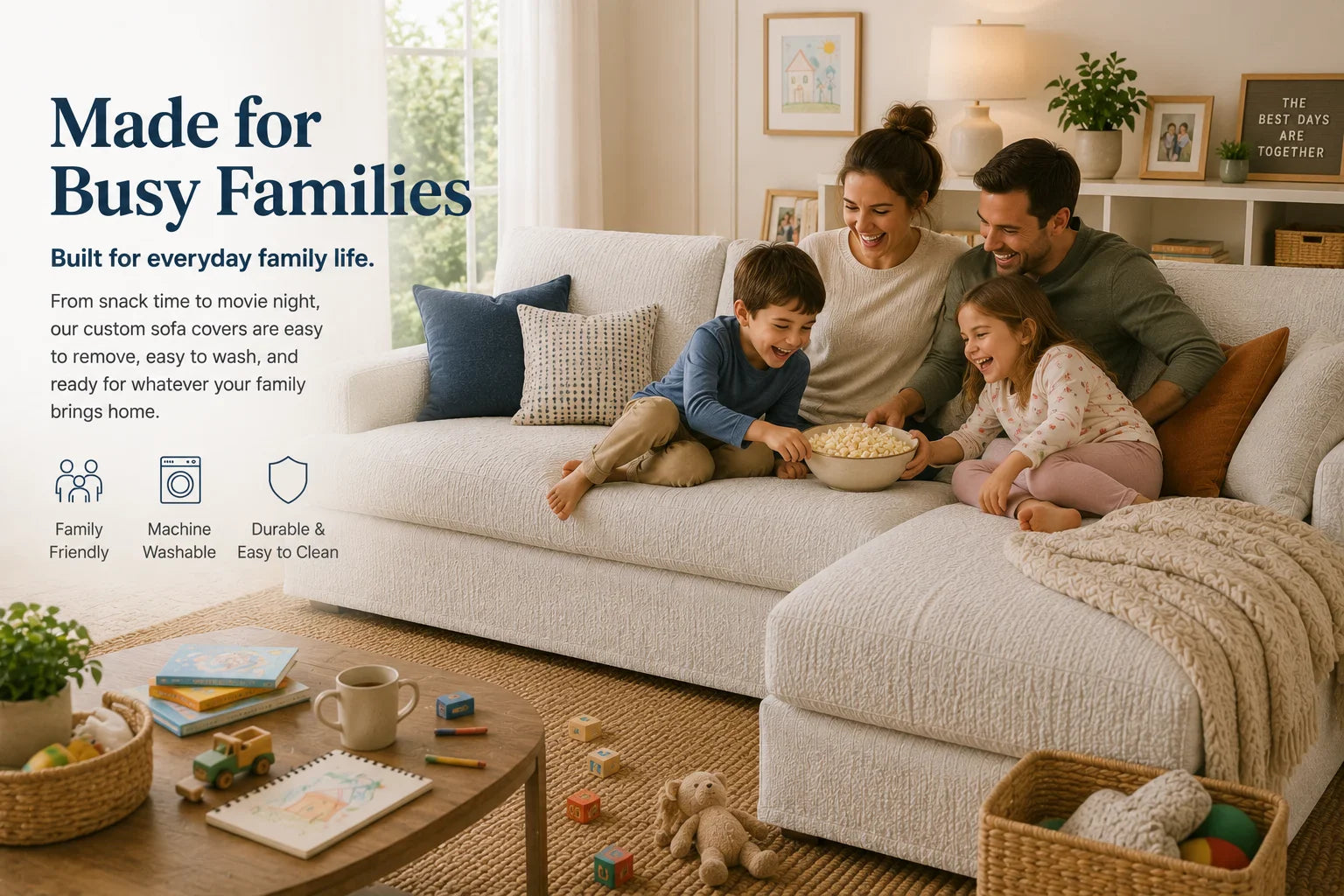 Sofa Slipcovers Made for Busy Families