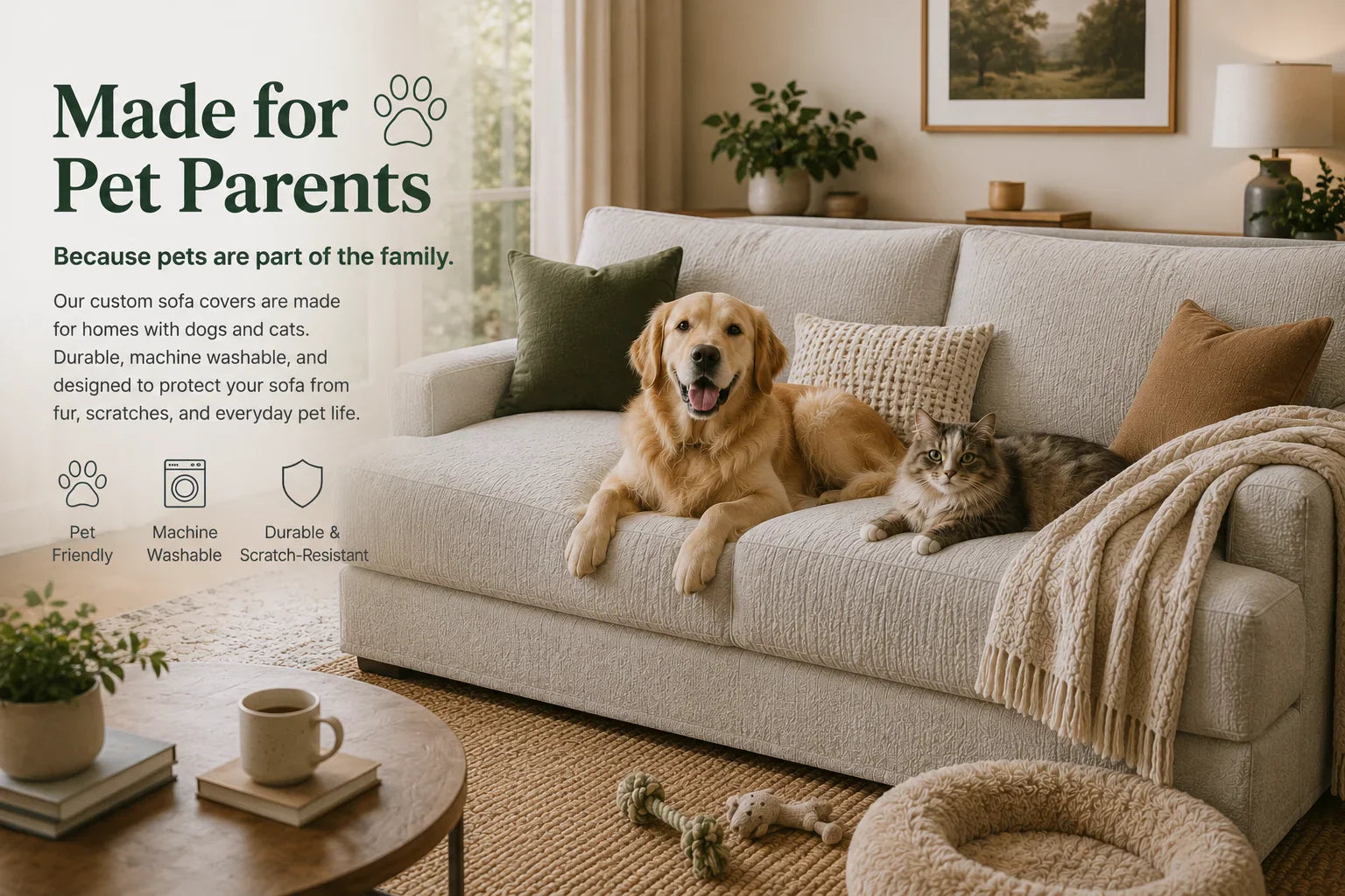 Sofa Slipcovers Made for Pet Parents