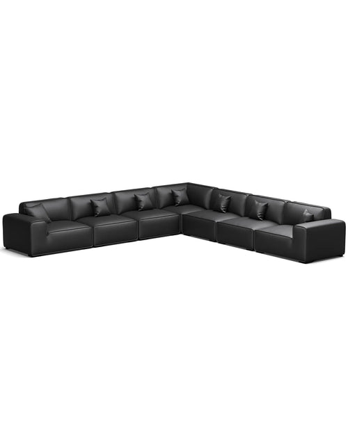 7 Seater Sofa L-Shaped Sectional Slipcover | Classic Anthracite