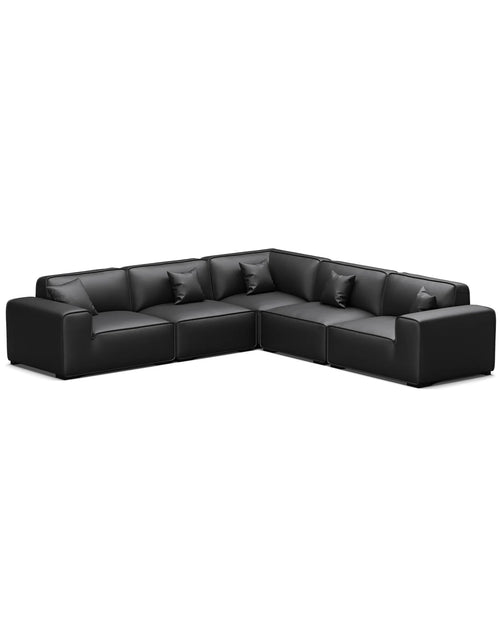 5 Seater Sofa L-Shaped Sectional Slipcover | Classic Anthracite