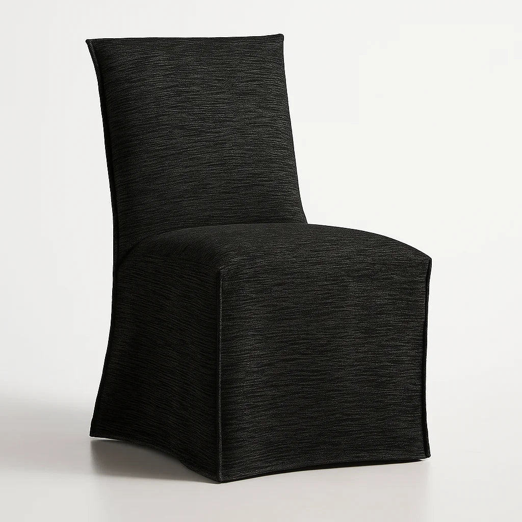 WX23006 Chenille Blossom Series | Long-Skirt Dining Chair Slipcover