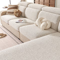 Chenille Solid Woven Stretch Sofa Cushion Cover - Khaki