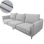 Custom Sofa Slipcover | Elara Flax- Light Gray