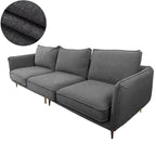 Custom Sofa Slipcover | Elara Flax- Dark Gray