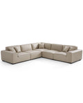 5 Seater Sofa L-Shaped Sectional Slipcover | Classic Anthracite