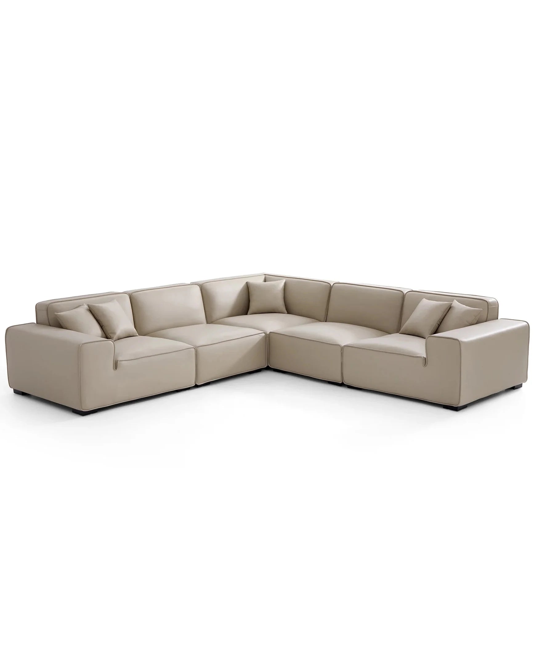 Housse de canapé 5 places en L | Anthracite classique 