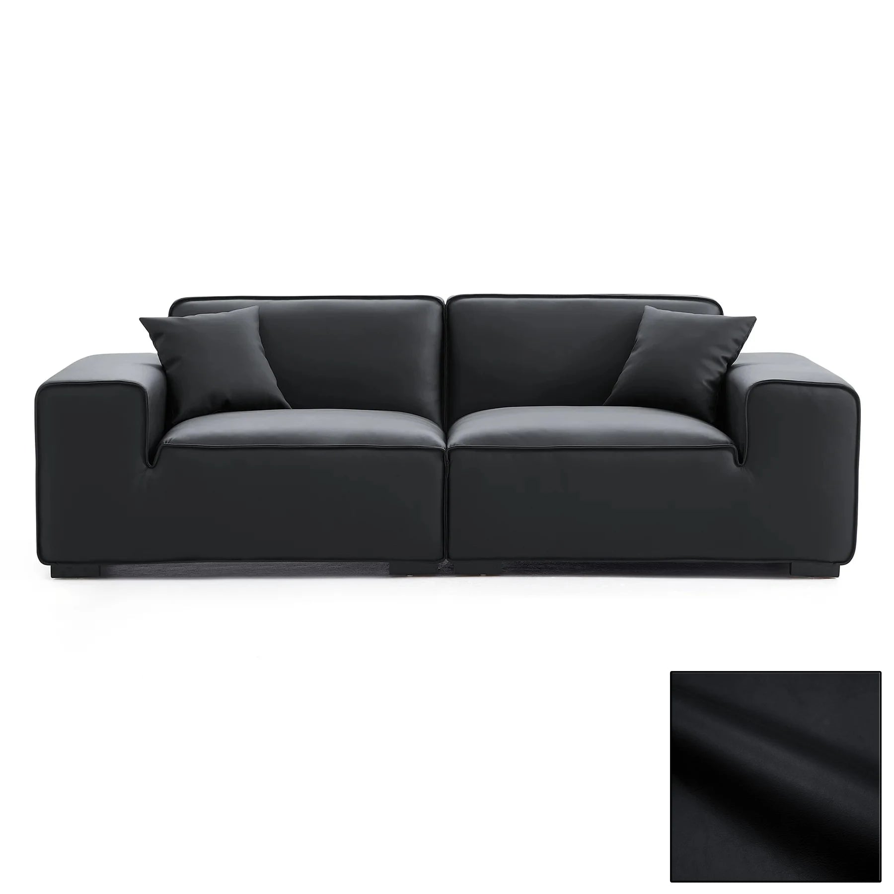 Custom Sofa Slipcover | Terravia - Onyx Black