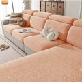 Chenille Solid Woven Stretch Sofa Cushion Cover - Burnt Orange