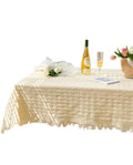 Embroidered Table Cloth for Dining Table | Lvsh· Tic-tac-toe cheese