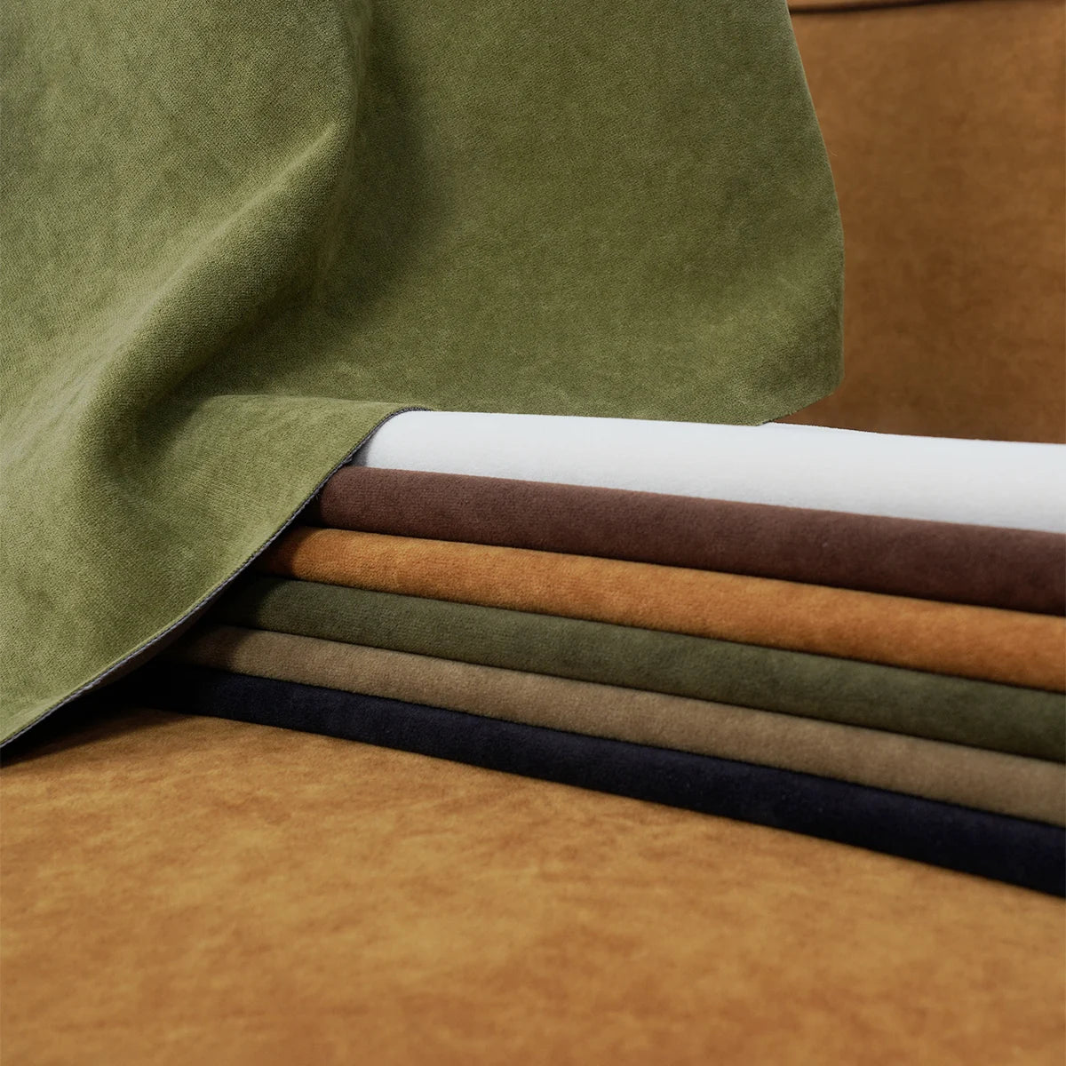 Custom Sofa Slipcover | Performance Brushed Velvet - Sahara Dune