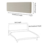 Bed Headboard Cover with Large Cushion | Elara Basic HB25