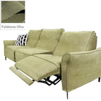 Custom Recliner Slipcover | Sienna Velour - Fieldstone Olive
