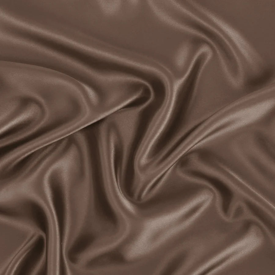 Solid Satin Silk Pillowcase 2 Pack - Beaver Fur