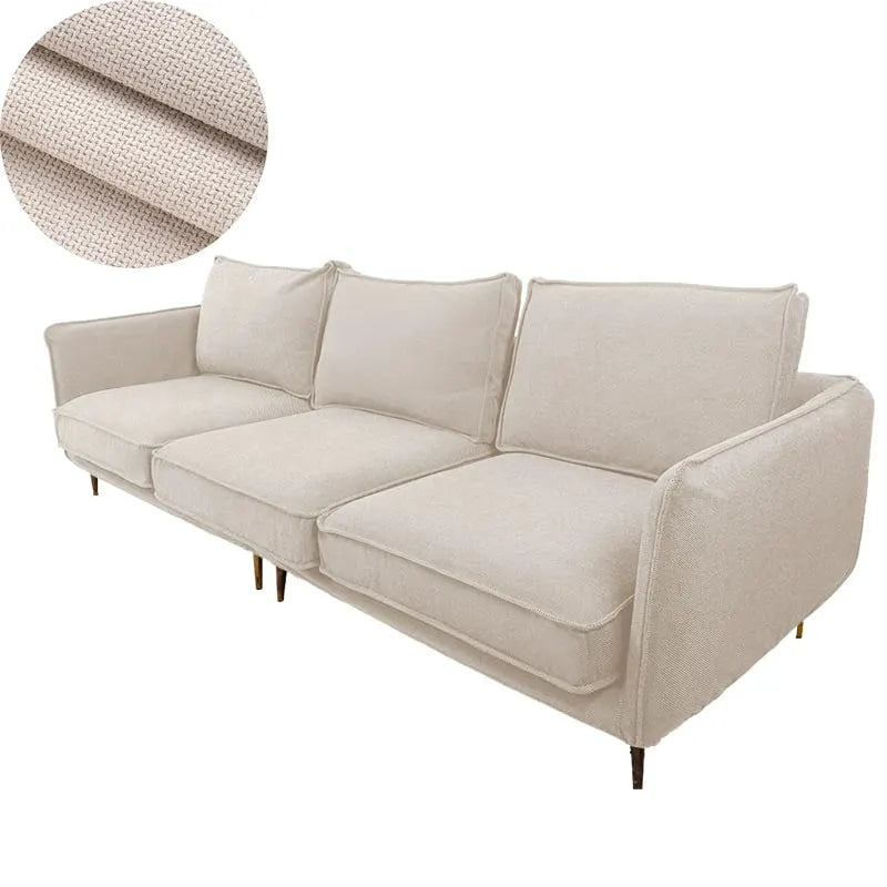 Custom Sofa Slipcover | Elara Flax- Beige