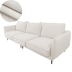 Custom Sofa Slipcover | Elara Flax- White