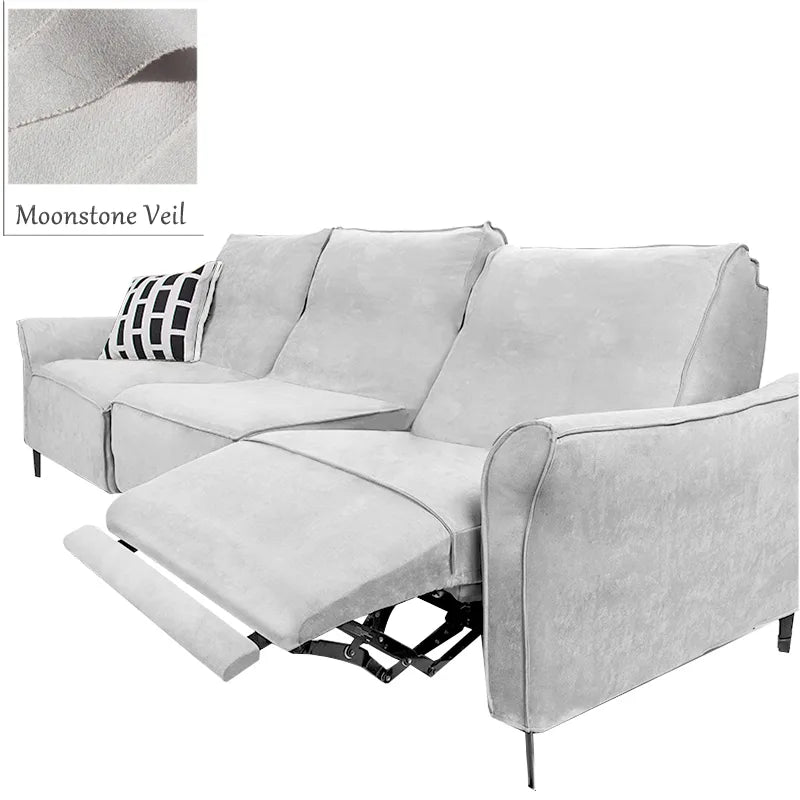 Custom Recliner Slipcover | Sienna Velour - Moonstone Veil