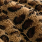 G 903 Leopard Print Plush Fleece Sofa Cover | Luxury Warm Custom Cover