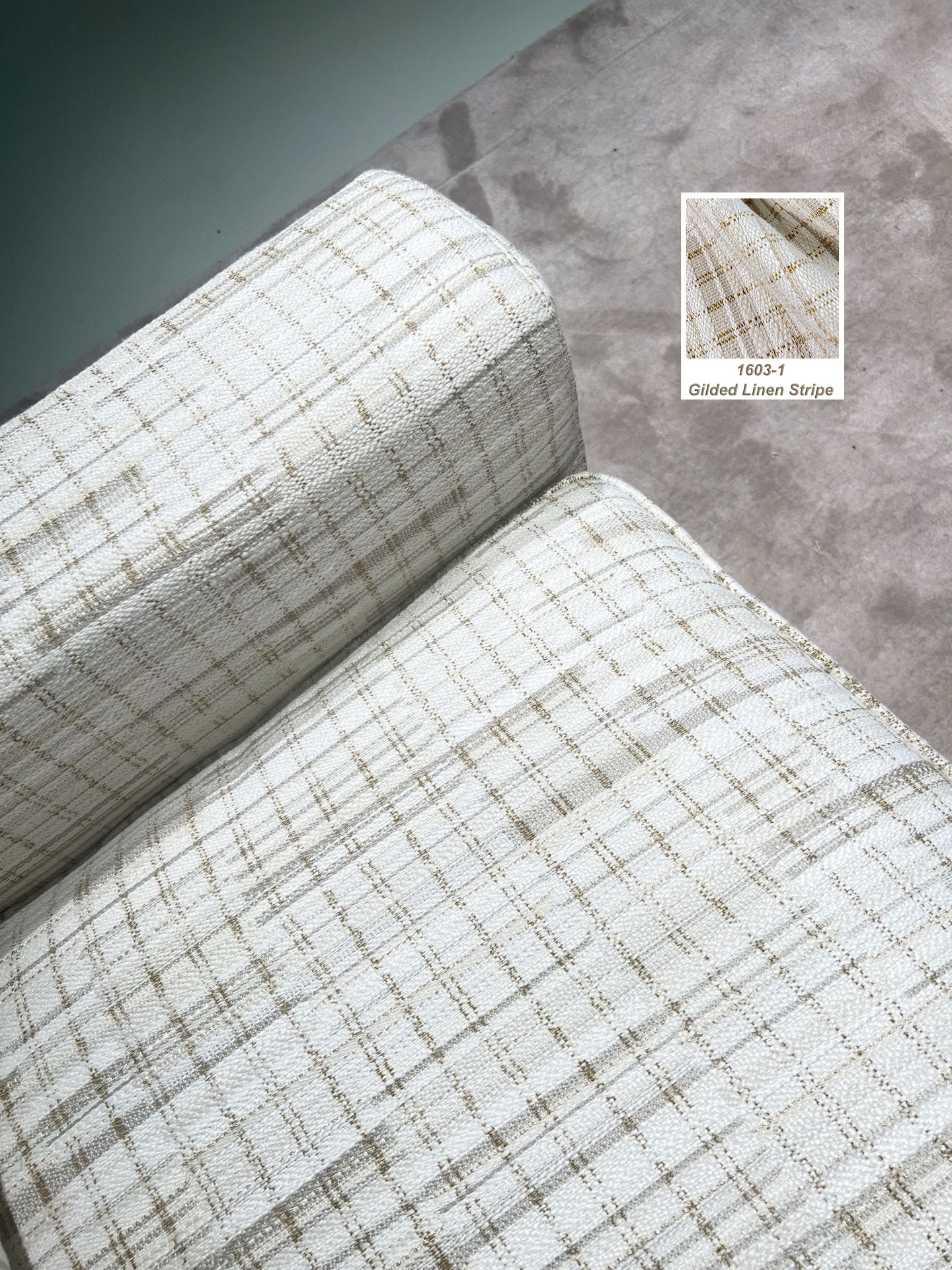 1603-1 | Gilded Linen Stripe