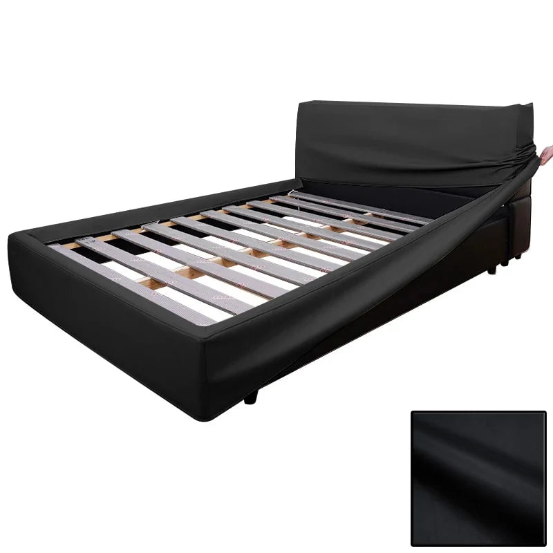 Bed Frame + Headboard Cover | Terravia - Onyx Black