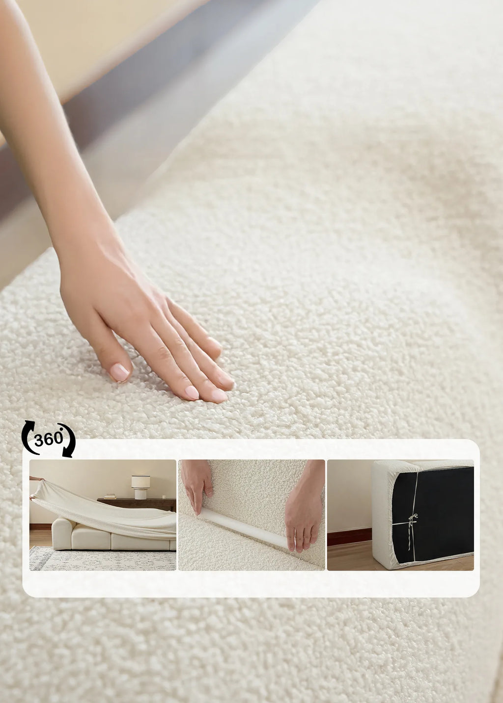 Teddy Fleece Elastic Sofa Slipcover