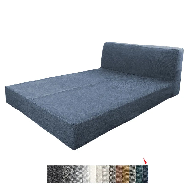 Bed Frame + Headboard Cover In Full | Marlowe Collection - Demin