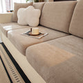 Chenille Solid Woven Stretch Sofa Cushion Cover - Cream