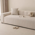 Chenille Solid Woven Stretch Sofa Cover - Khaki