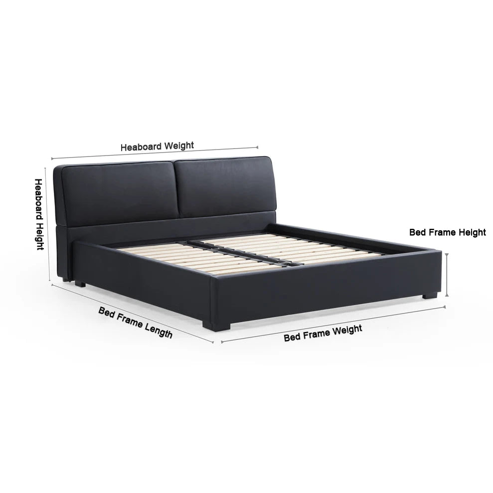Bed Frame + Headboard Cover | Terravia - Mocha Brown