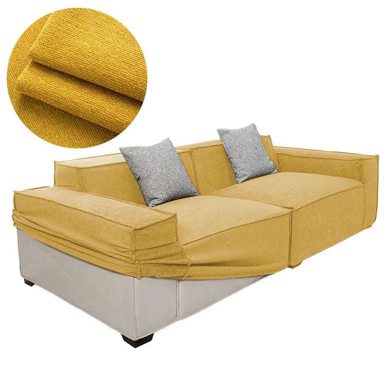 Custom Sofa Slipcover | Performance Antimicrobial Chenille - Solar Marigold