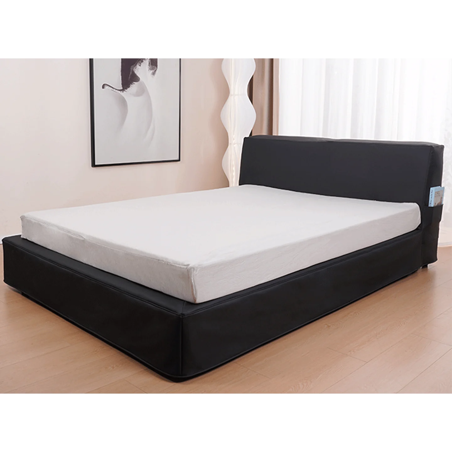 Customized Bed + Headboard Cover | Terravia | Classic Anthracite