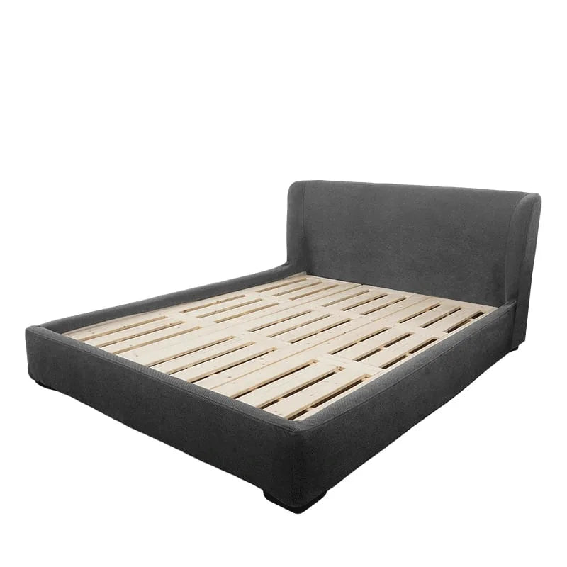 Customized Bed + Headboard Cover | Marlowe Spotted | Black and Gray #1925-01