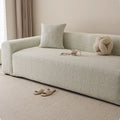 Chenille Solid Woven Stretch Sofa Cover - Floral Green