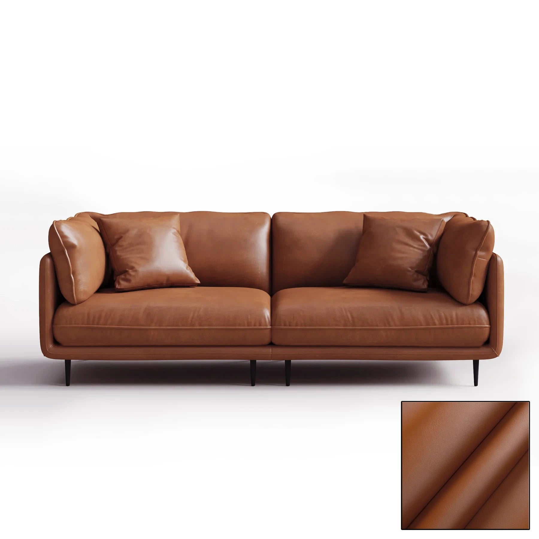 Custom Sofa Slipcover | Terravia - Mocha Brown