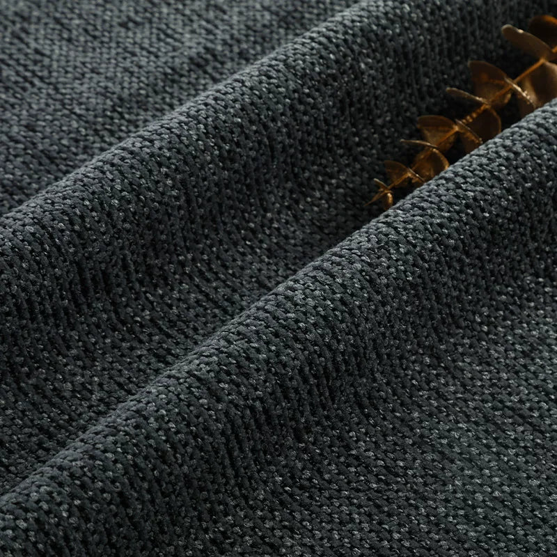 Custom Bed Frame Cover — Marlowe Linen-Blend 1825 · Obsidian Charcoal